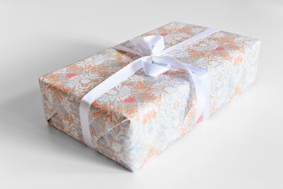 Wrapping Paper Roll ~ Carmen, Peach Gift Wrapping Paper, 30" wide, by the Yard [Gift Wrap, Birthday, Easter, All Occasion] - image3